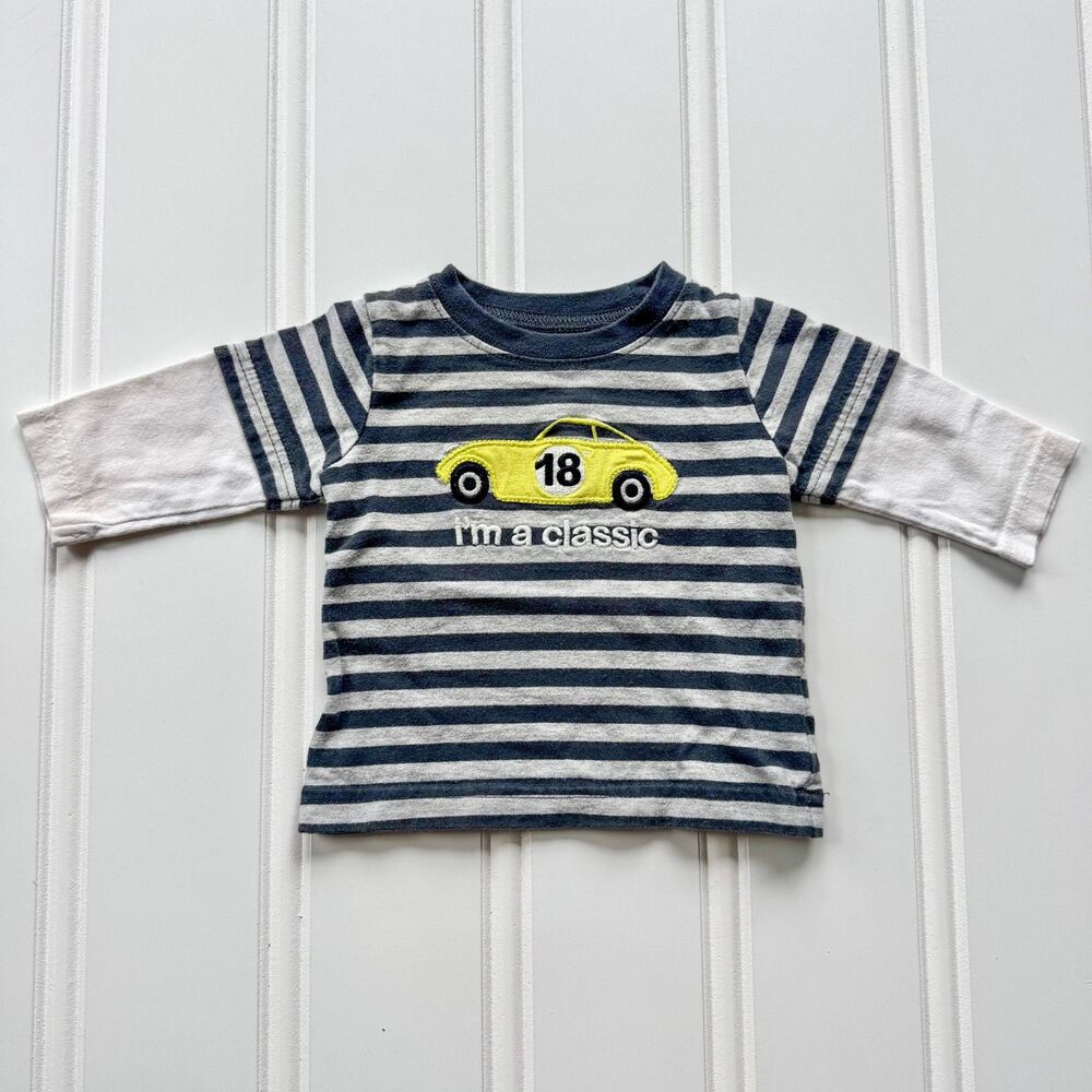 4/$10 - Carter's “I’m a Classic” Cotton Baby Boys Long Sleeve Shirt | 3 Months